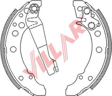 Villar 629.0502 - Комплект тормозных колодок, барабанные autosila-amz.com