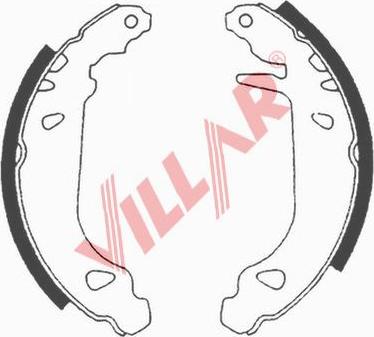Villar 629.0589 - Комплект тормозных колодок, барабанные autosila-amz.com