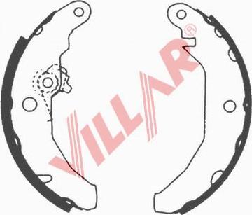 Villar 629.0529 - Комплект тормозных колодок, барабанные autosila-amz.com
