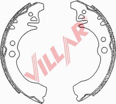 Villar 629.0695 - Комплект тормозных колодок, барабанные autosila-amz.com