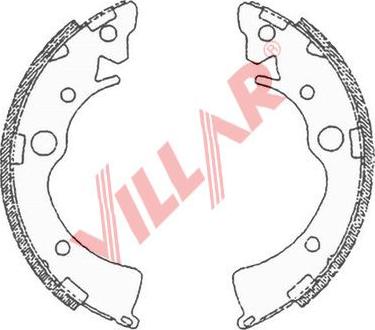 Villar 629.0696 - Комплект тормозных колодок, барабанные autosila-amz.com