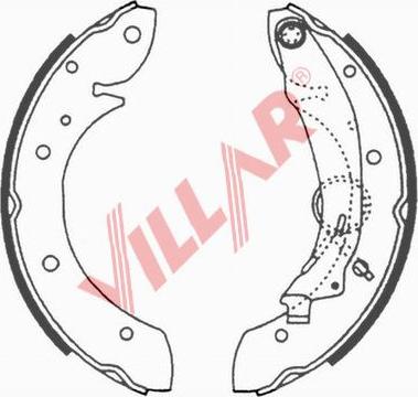 Villar 629.0648 - Комплект тормозных колодок, барабанные autosila-amz.com