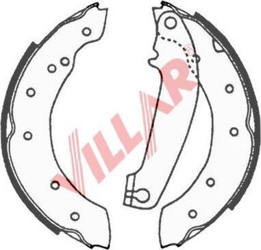 Villar 629.0642 - Комплект тормозных колодок, барабанные autosila-amz.com