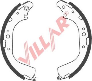Villar 629.0668 - Комплект тормозных колодок, барабанные autosila-amz.com