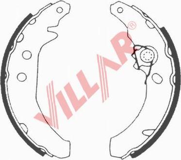 Villar 629.0609 - Комплект тормозных колодок, барабанные autosila-amz.com