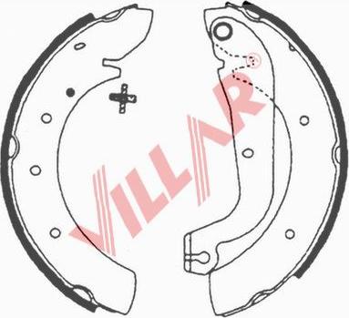 Villar 629.0603 - Комплект тормозных колодок, барабанные autosila-amz.com