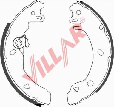 Villar 629.0610 - Комплект тормозных колодок, барабанные autosila-amz.com