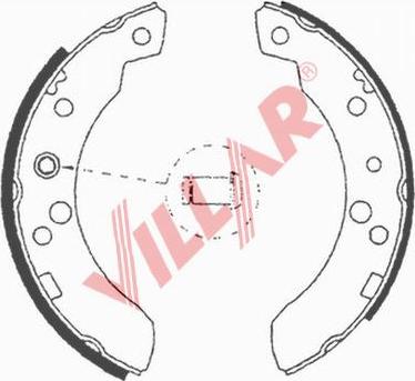 Villar 629.0611 - Комплект тормозных колодок, барабанные autosila-amz.com