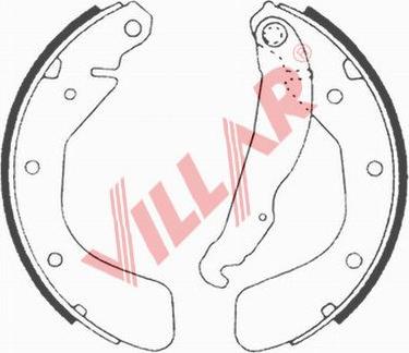 Villar 629.0613 - Комплект тормозных колодок, барабанные autosila-amz.com