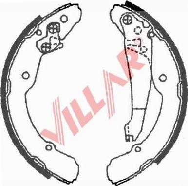 Villar 629.0689 - Комплект тормозных колодок, барабанные autosila-amz.com