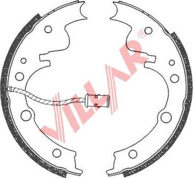 Villar 629.0684 - Комплект тормозных колодок, барабанные autosila-amz.com