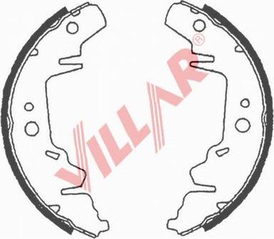 Villar 629.0687 - Комплект тормозных колодок, барабанные autosila-amz.com