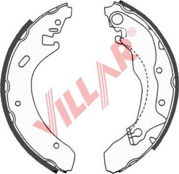 Villar 629.0631 - Комплект тормозных колодок, барабанные autosila-amz.com