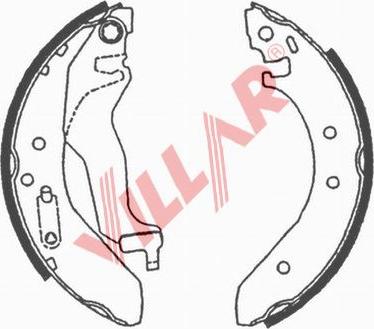 Villar 629.0638 - Комплект тормозных колодок, барабанные autosila-amz.com