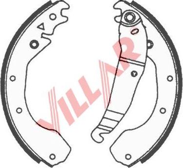 Villar 629.0620 - Комплект тормозных колодок, барабанные autosila-amz.com