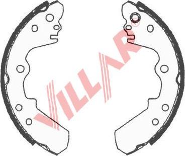 Villar 629.0621 - Комплект тормозных колодок, барабанные autosila-amz.com