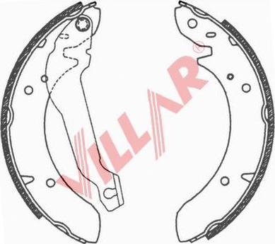 Villar 629.0672 - Комплект тормозных колодок, барабанные autosila-amz.com