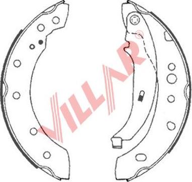Villar 629.0894 - Комплект тормозных колодок, барабанные autosila-amz.com