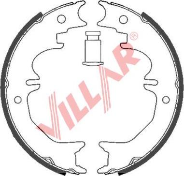 Villar 629.0843 - Комплект тормозов, ручник, парковка autosila-amz.com
