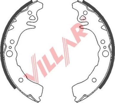 Villar 629.0852 - Комплект тормозных колодок, барабанные autosila-amz.com