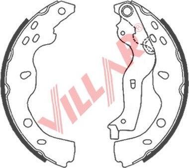 Villar 629.0862 - Комплект тормозных колодок, барабанные autosila-amz.com