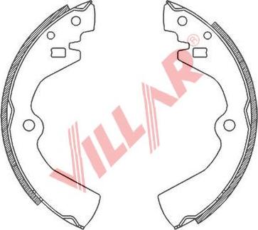Villar 629.0809 - Комплект тормозных колодок, барабанные autosila-amz.com