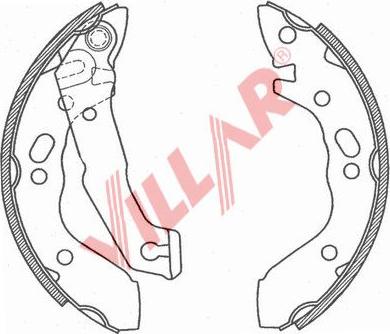 Villar 629.0804 - Комплект тормозных колодок, барабанные autosila-amz.com