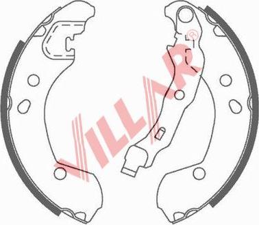 Villar 629.0816 - Комплект тормозных колодок, барабанные autosila-amz.com