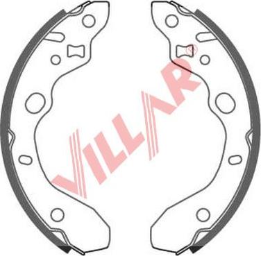 Villar 629.0882 - Комплект тормозных колодок, барабанные autosila-amz.com