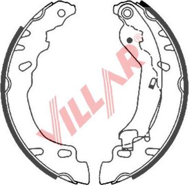 Villar 629.0839 - Комплект тормозных колодок, барабанные autosila-amz.com