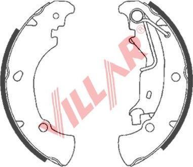 Villar 629.0838 - Комплект тормозных колодок, барабанные autosila-amz.com