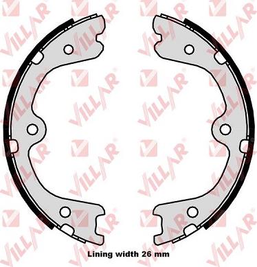 Villar 629.0324 - Комплект тормозов, ручник, парковка autosila-amz.com