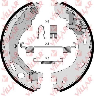 Villar 629.0286 - Комплект тормозов, ручник, парковка autosila-amz.com