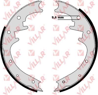 Villar 629.0278 - Комплект тормозных колодок, барабанные autosila-amz.com