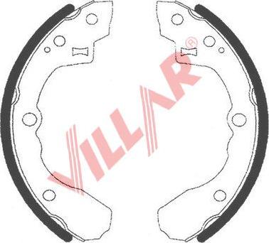 Villar 629.0743 - Комплект тормозных колодок, барабанные autosila-amz.com