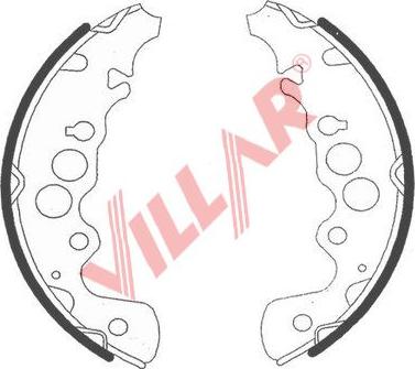 Villar 629.0769 - Комплект тормозных колодок, барабанные autosila-amz.com