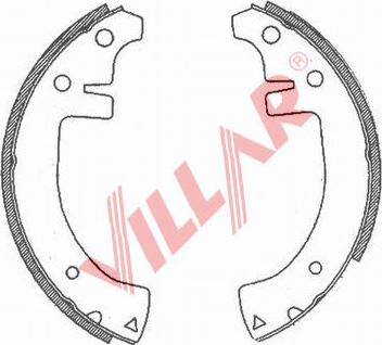 Villar 629.0714 - Комплект тормозных колодок, барабанные autosila-amz.com