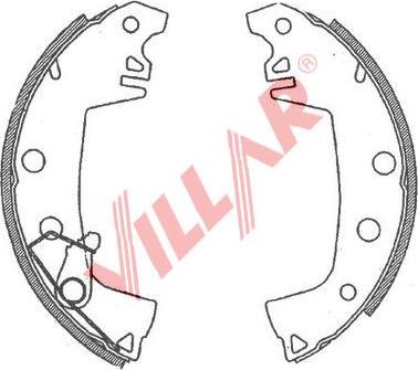 Villar 629.0715 - Комплект тормозных колодок, барабанные autosila-amz.com