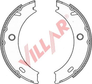 Villar 629.0789 - Комплект тормозов, ручник, парковка autosila-amz.com