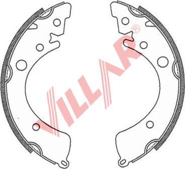 Villar 629.0735 - Комплект тормозных колодок, барабанные autosila-amz.com