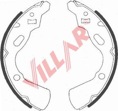Villar 629.0737 - Комплект тормозных колодок, барабанные autosila-amz.com