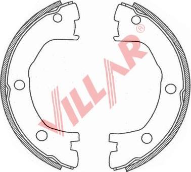 Villar 629.0723 - Комплект тормозов, ручник, парковка autosila-amz.com