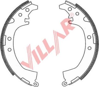 Villar 629.0776 - Комплект тормозных колодок, барабанные autosila-amz.com