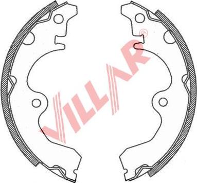 Villar 629.0777 - Комплект тормозных колодок, барабанные autosila-amz.com