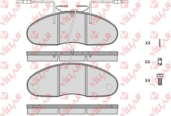 Villar 626.0976 - Тормозные колодки, дисковые, комплект autosila-amz.com