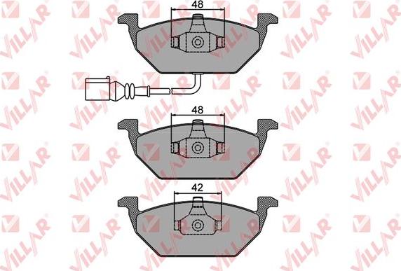 Villar 626.0692 - Тормозные колодки, дисковые, комплект autosila-amz.com