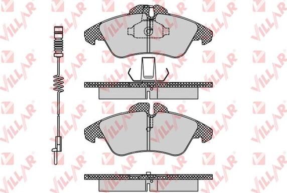 Villar 626.0608A - Тормозные колодки, дисковые, комплект autosila-amz.com