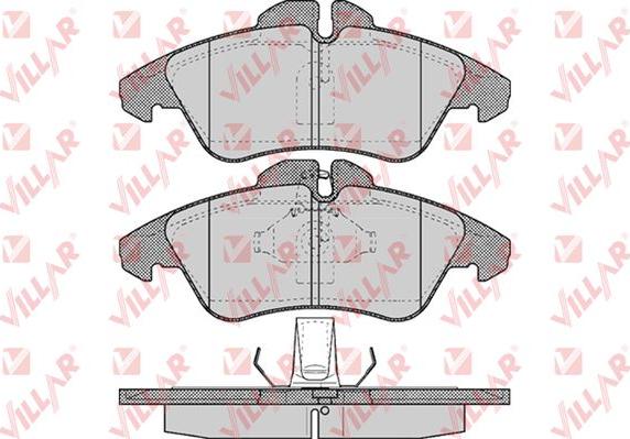 Villar 626.0608 - Тормозные колодки, дисковые, комплект autosila-amz.com