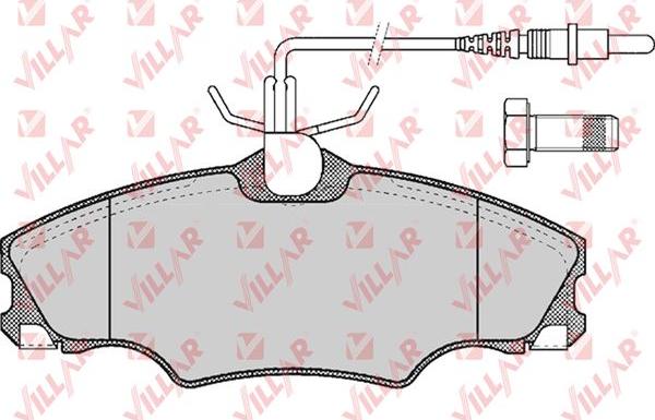 Villar 626.0619 - Тормозные колодки, дисковые, комплект autosila-amz.com