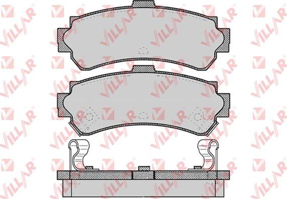 Villar 626.0624 - Тормозные колодки, дисковые, комплект autosila-amz.com